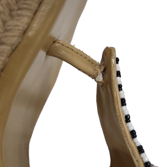 EUC Colin Stuart boho Bohemian Beaded Wedge Espedrilles 7-7.5 - Picture 12 of 14